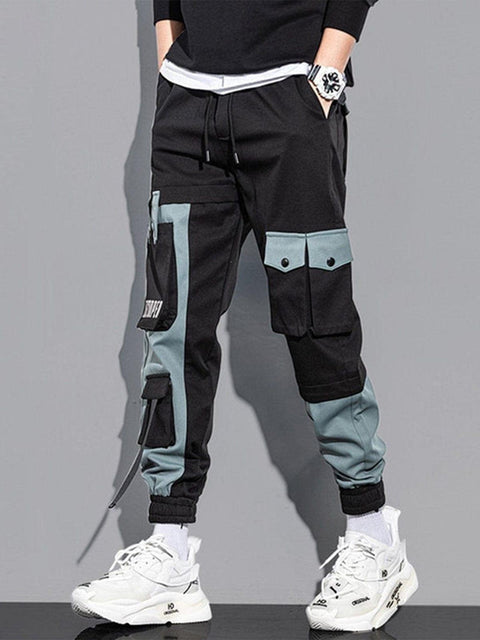 Techwear Patchwork Pockets Cargo Pants