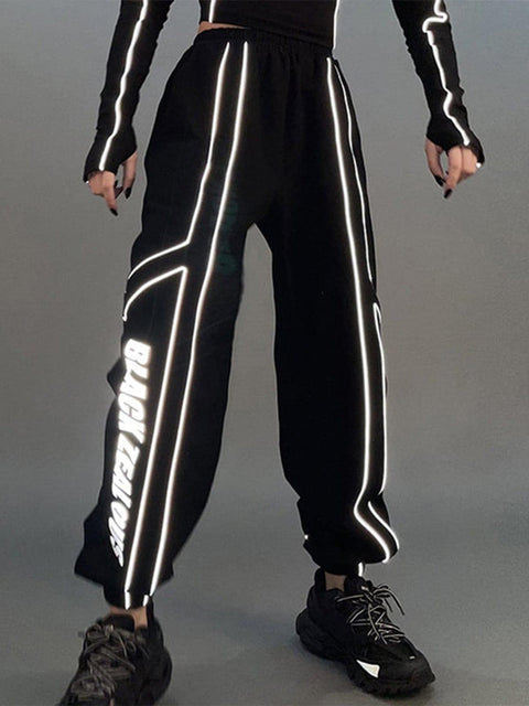 Reflective Letters Pants