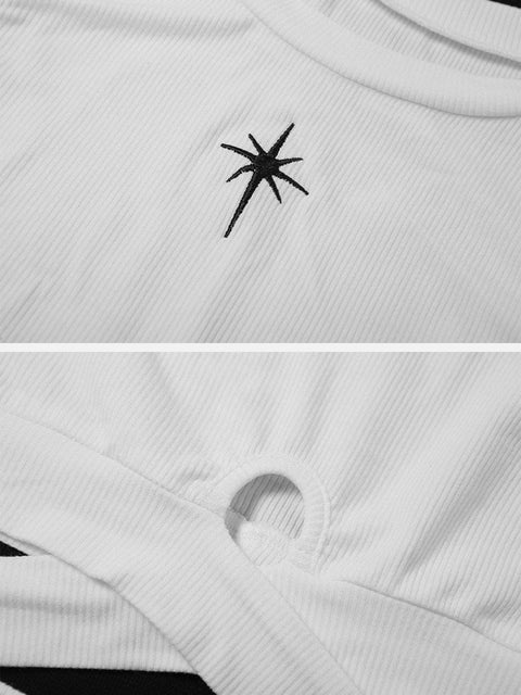 Hollow Embroidery Vest