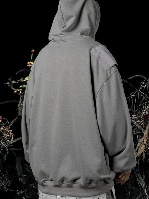Patchwork Reflective Strip Hoodie
