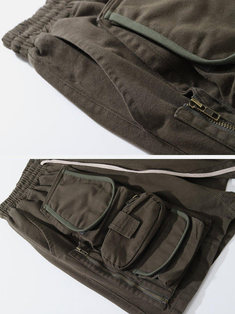 Removable Pockets Cargo Shorts