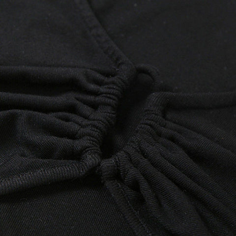 Hollow Sexy Halterneck Long Sleeve T Shirt