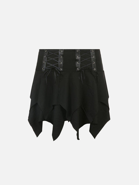 Straps Irregular Skirt