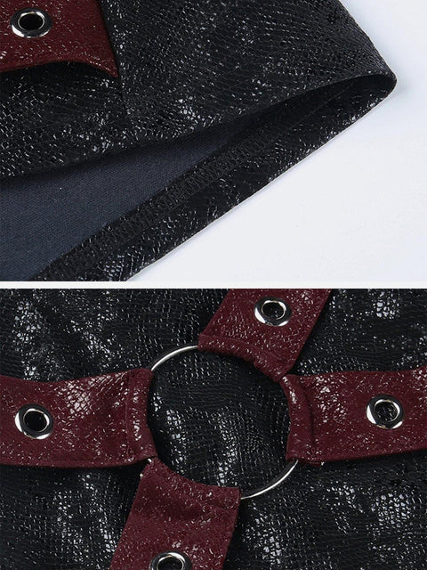 Webbing Patchwork Skirt