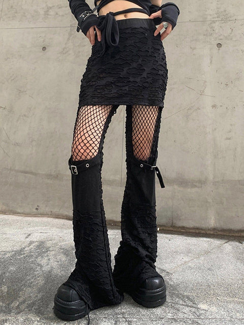 Hollow Flared Pants