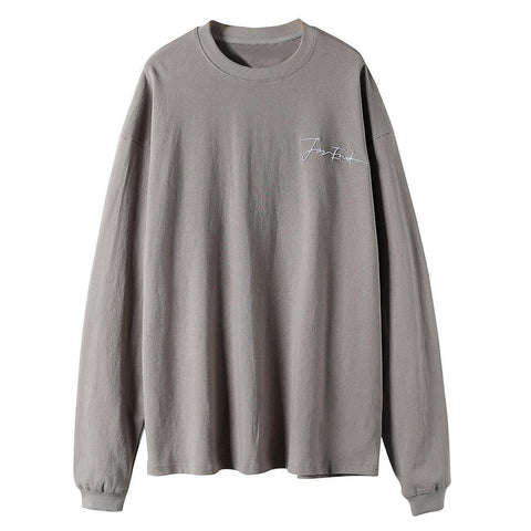 Solid Color Embroidery Sweatshirt