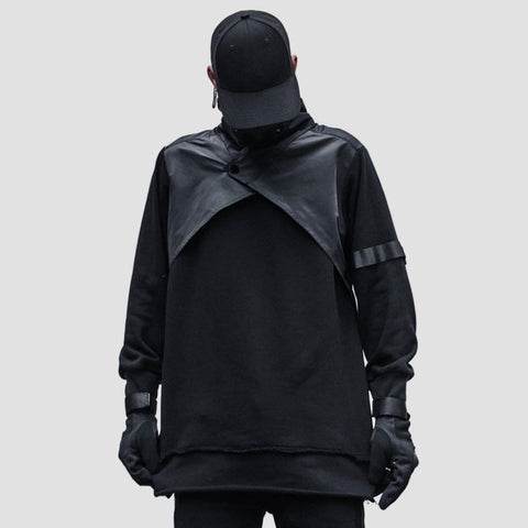 Dark Function Patchwork Fake Two Sweatshirt