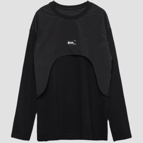 Dark Patchwork Fake Two Sweatshirt