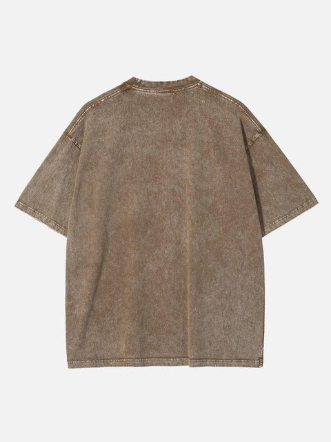 “VIOLENCE” Shadow Ghost Graphic Washed Tee