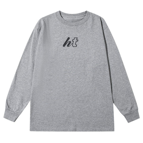Solid Color Print Sweatshirt