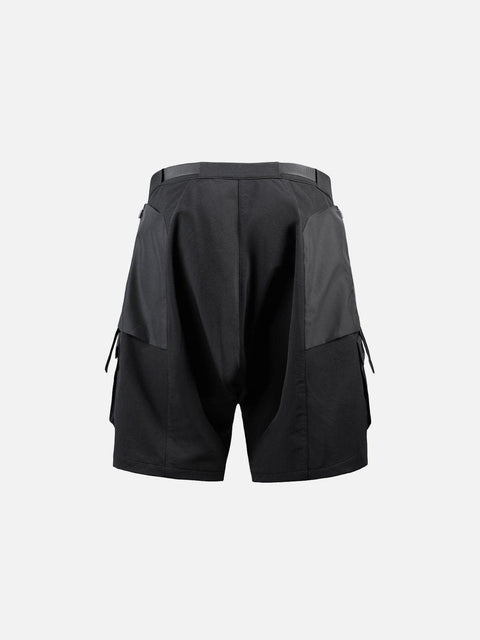 Patchwork Pockets Samurai Shorts