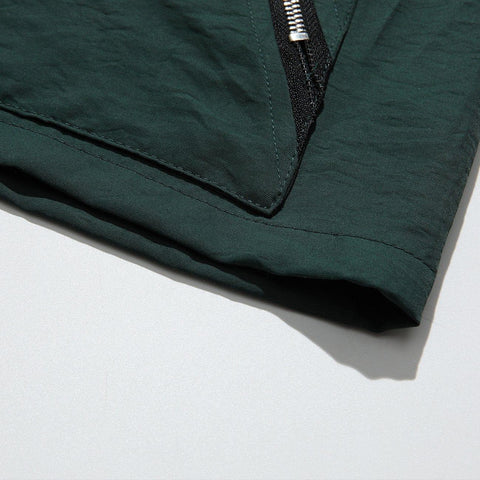 Multi Pockets Zip Up Short Sleeve Shirt