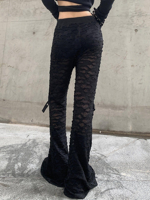 Hollow Flared Pants
