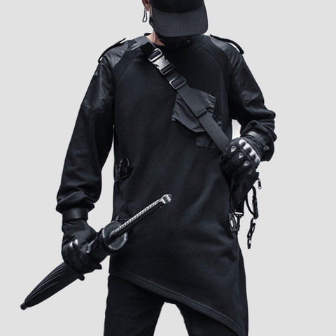 Dark Function Asymmetric Patchwork Sweatshirt