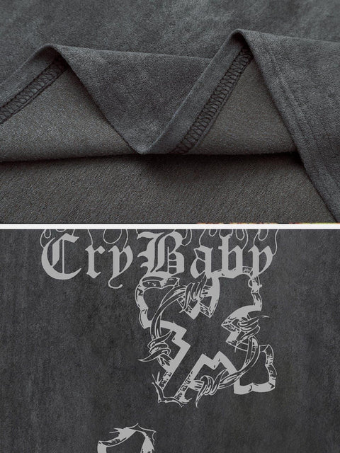 Flame Cross Graphic Tee