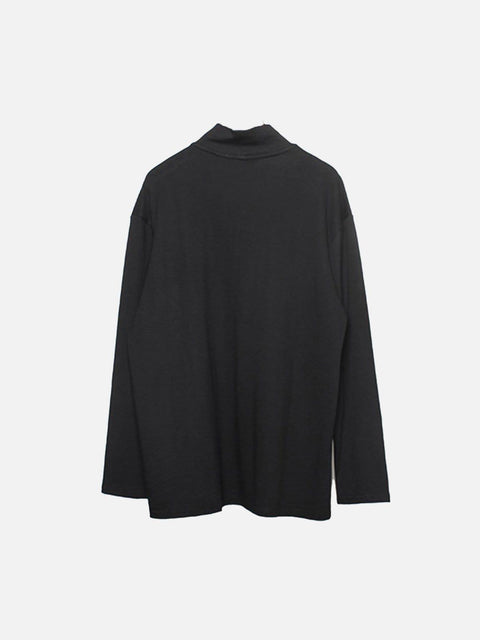 Solid Color Necklace Stand Collar Sweatshirt