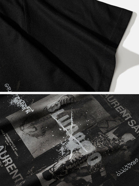Paper Clip Skeleton Graphic Tee
