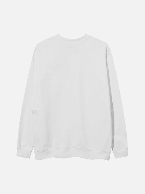 Patchwork Schoolbag Buckle Sweatshirt