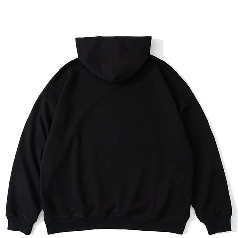 Solid Color Basic Letters Print Hoodie