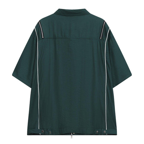 Multi Zip Up Short Sleeve Shirt