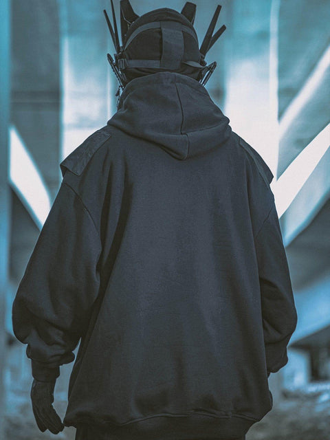 Patchwork Reflective Strip Hoodie