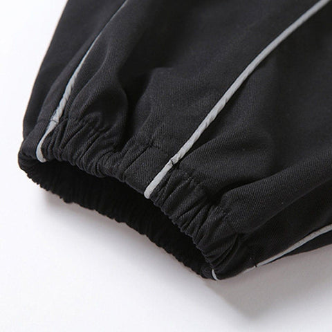Irregular Reflective Strips Pants