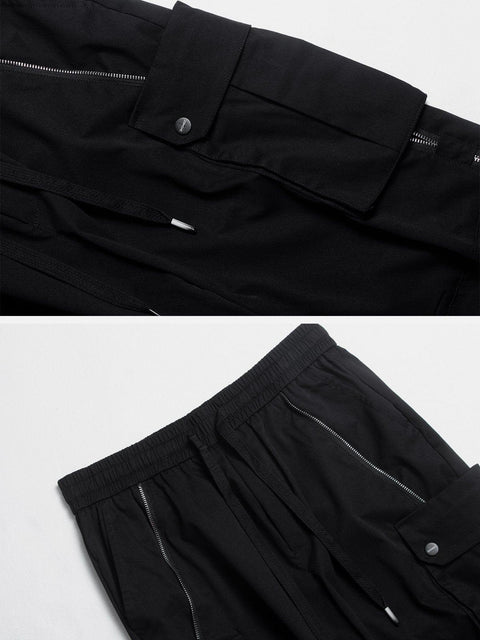 Big Pocket Long Zip Up Cargo Pants