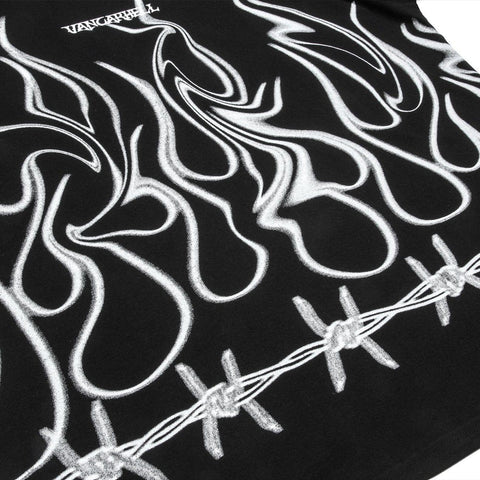 Thorn Fire Flame Cotton Oversized Sweatshirt