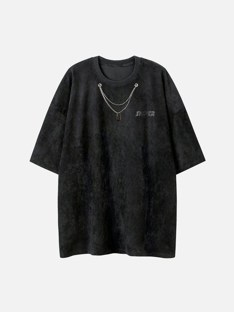 Skeleton Wings Chain Graphic Tee