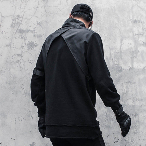 Dark Function Patchwork Fake Two Sweatshirt