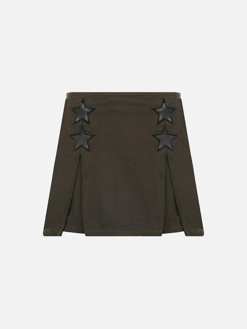 Embroidery Star Folds Skirt