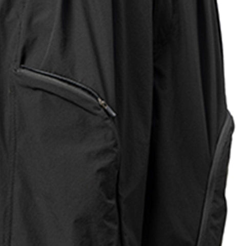 Zip Up Curved Pocket Drawstring Shorts