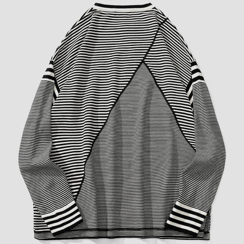 Personality Irregular Stripes Sweatshirt
