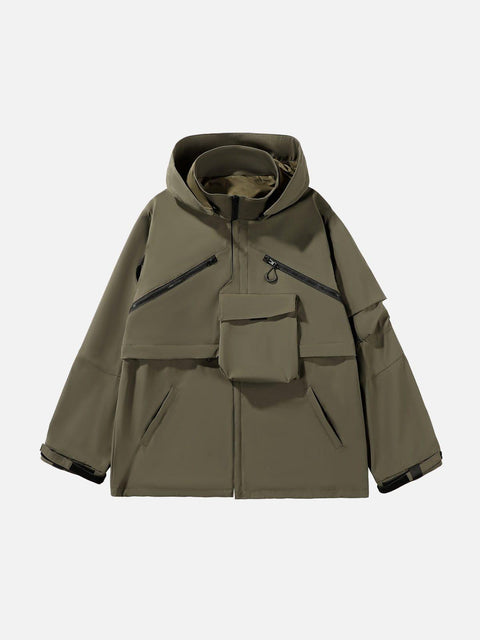Detachable Patchwork Pocket Jacket
