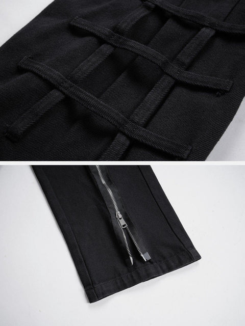 Zip Up Side Pocket Pants