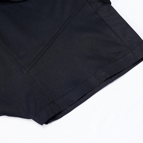Dark Patchwork Wide Leg Shorts