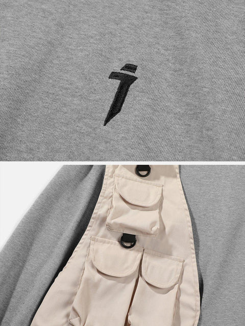 Patchwork Vest Hoodie