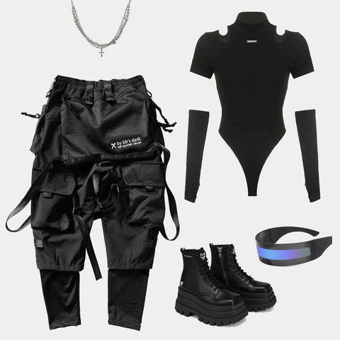Hollow Cuff Out Jumpsuit